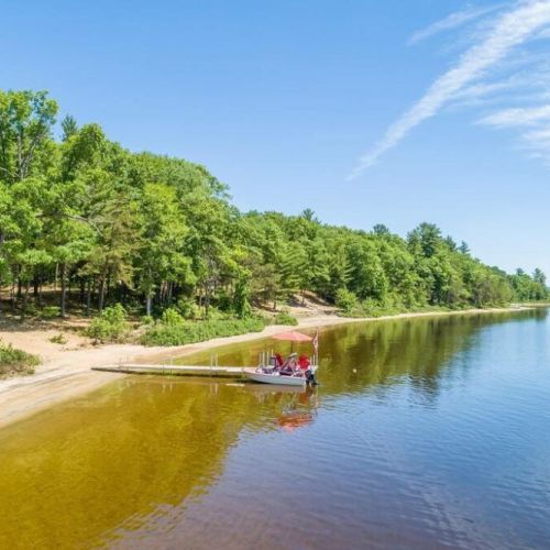 The water is so calm and shallow entry is great for children