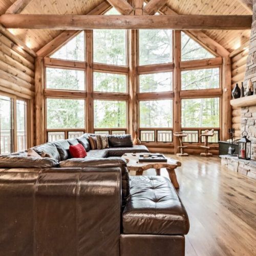 This incredible spot has tons of space for your family and friends to gather around by the fire and make memories.
