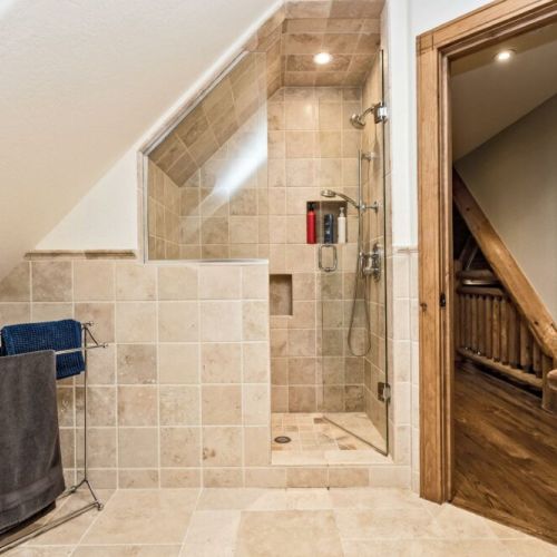 Upstairs bathroom, shower in luxury