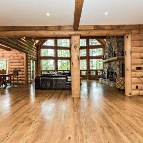 As you walk in you'll see stunning log structure, wide open concept on the main floor with plenty of space for your family and friends.